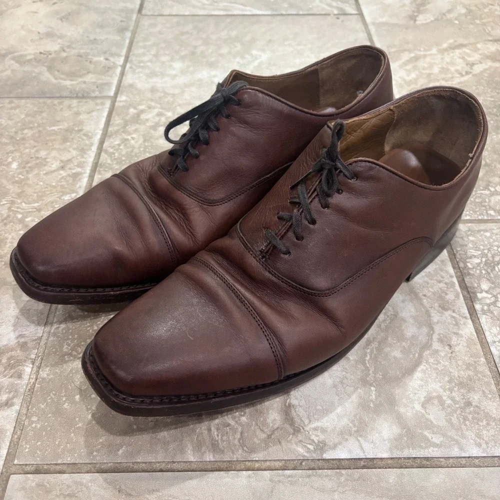 Thursday Boot‎ Co Executive Brown Leather Cap Toe Oxford Dress Shoes Mens 12 US